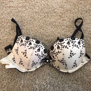 White bra with lace detail